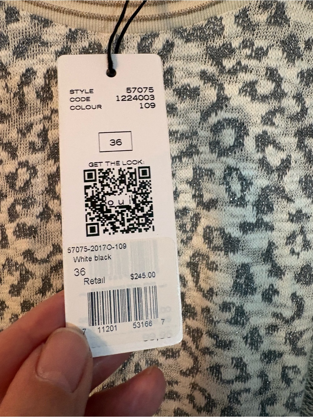 NWT Qui Sparkle Animal Print Knit Dress - Picture 4 of 9